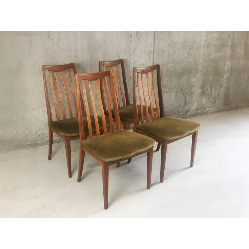 Set of 4 vintage G Plan Fresco dining chairs - 1970s