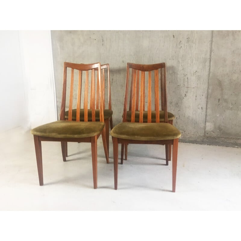 Set of 4 vintage G Plan Fresco dining chairs - 1970s
