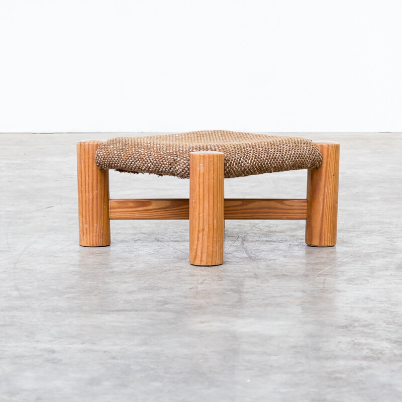 Pine stool by Wim den Boon - 1950s