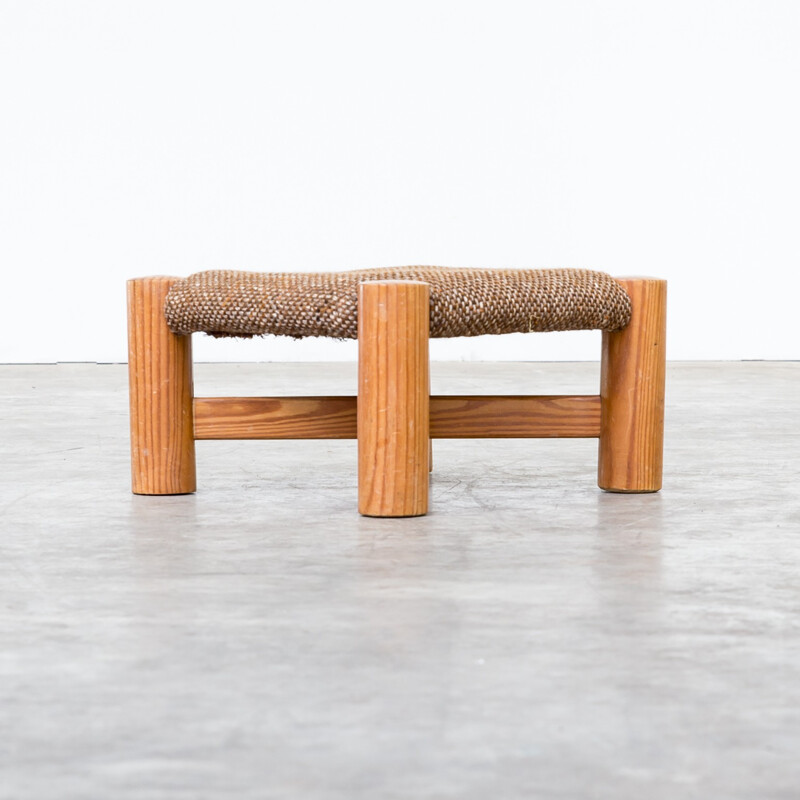 Pine stool by Wim den Boon - 1950s