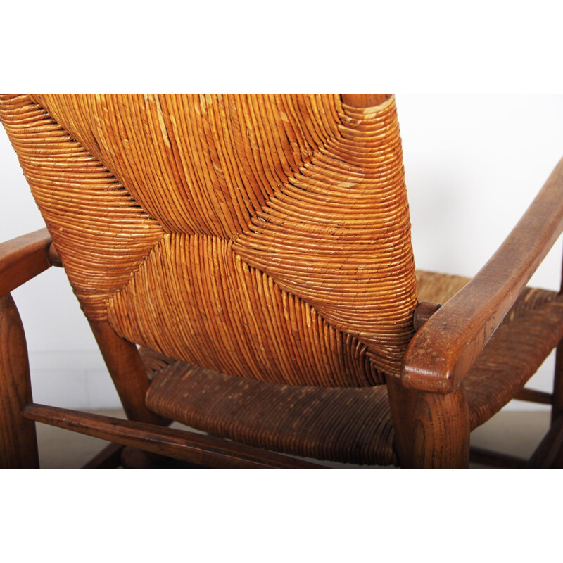 Straw Armchair by Charlotte Perriand - 1930s