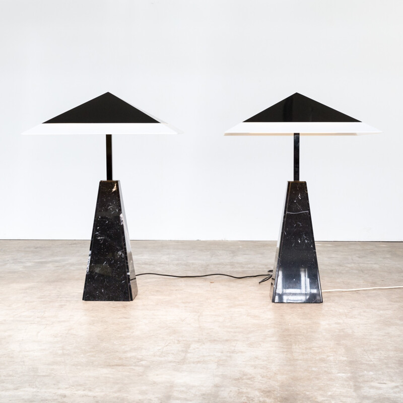Pair of marble lamps by Cini Boeri pour Arteluce - 1970s 