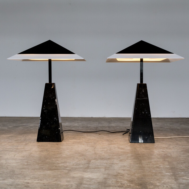 Pair of marble lamps by Cini Boeri pour Arteluce - 1970s 