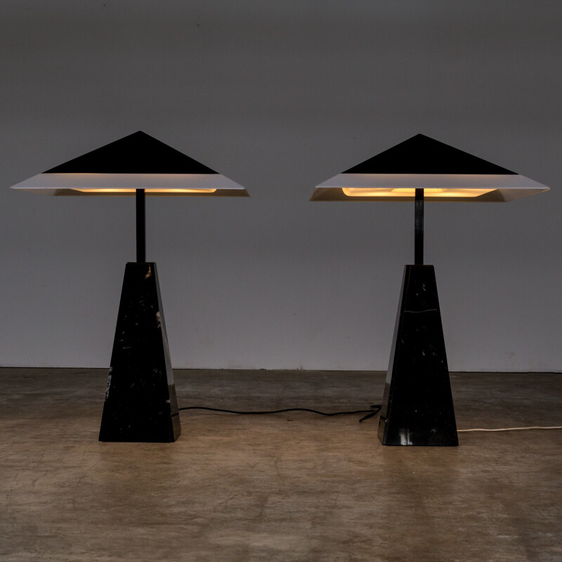 Pair of marble lamps by Cini Boeri pour Arteluce - 1970s 