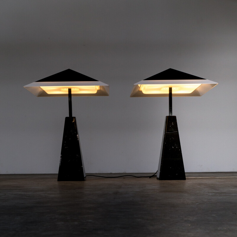 Pair of marble lamps by Cini Boeri pour Arteluce - 1970s 