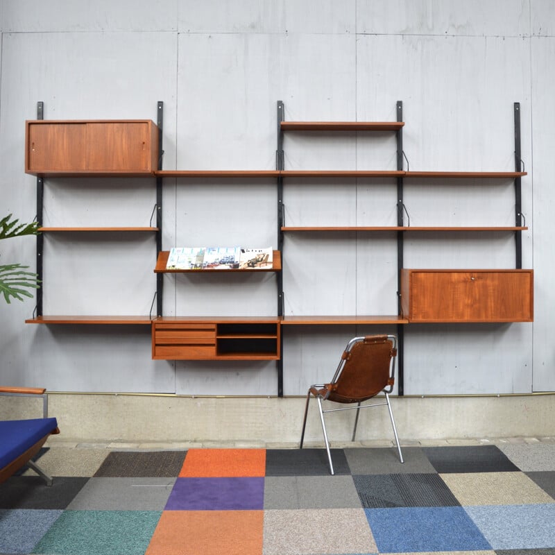 Royal wall unit system in teak by Poul Cadovius - 1950s