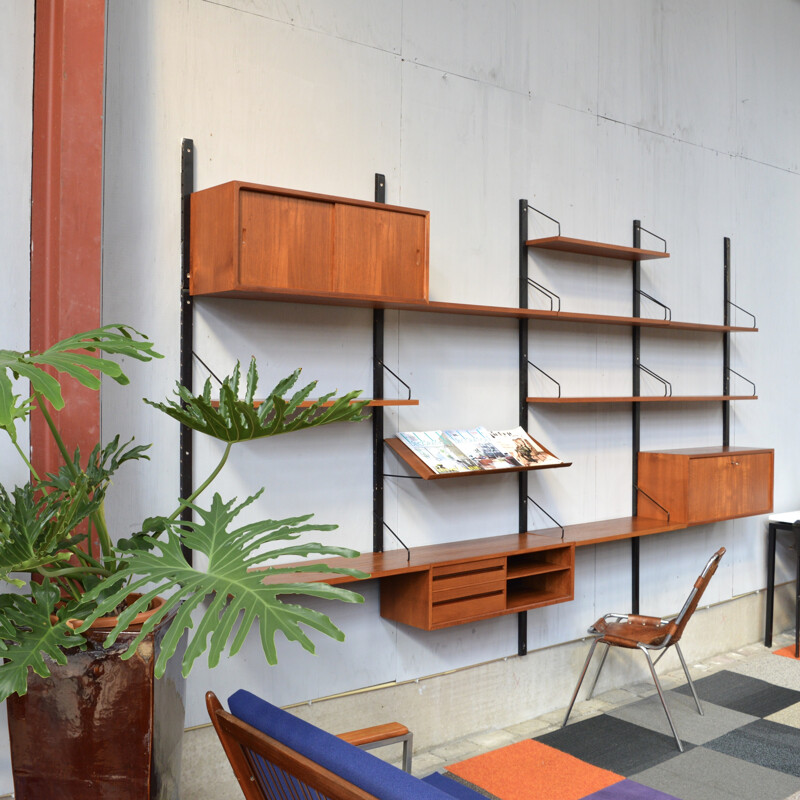 Royal wall unit system in teak by Poul Cadovius - 1950s