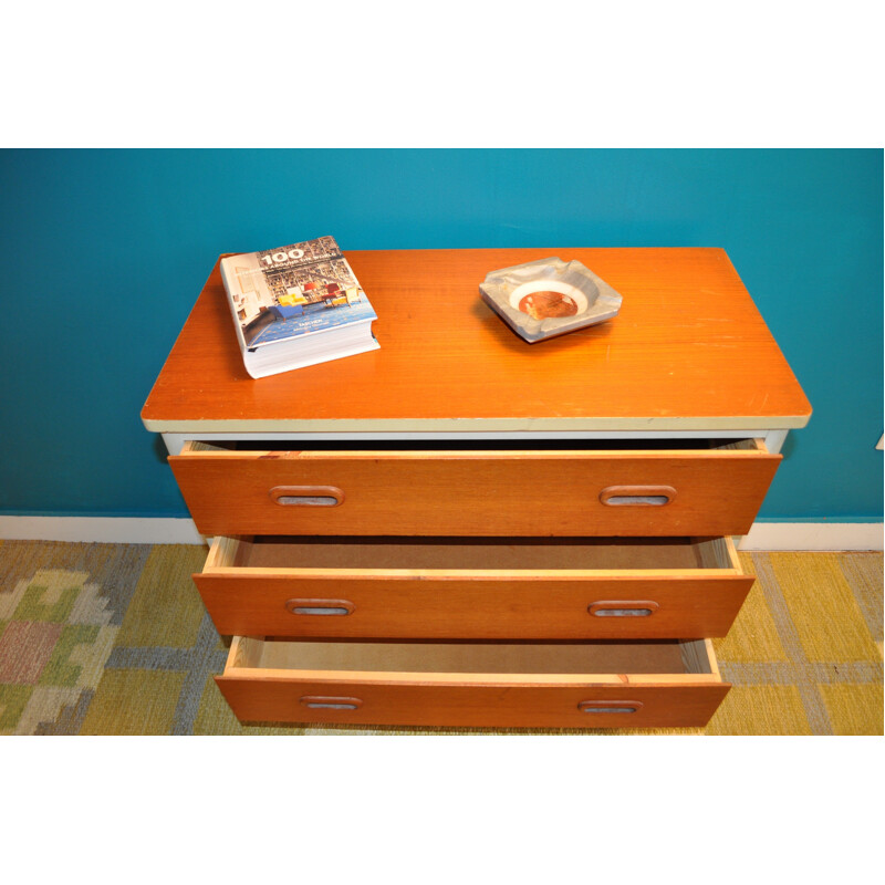 Scandinavian bi-coloured chest of drawers - 1950s