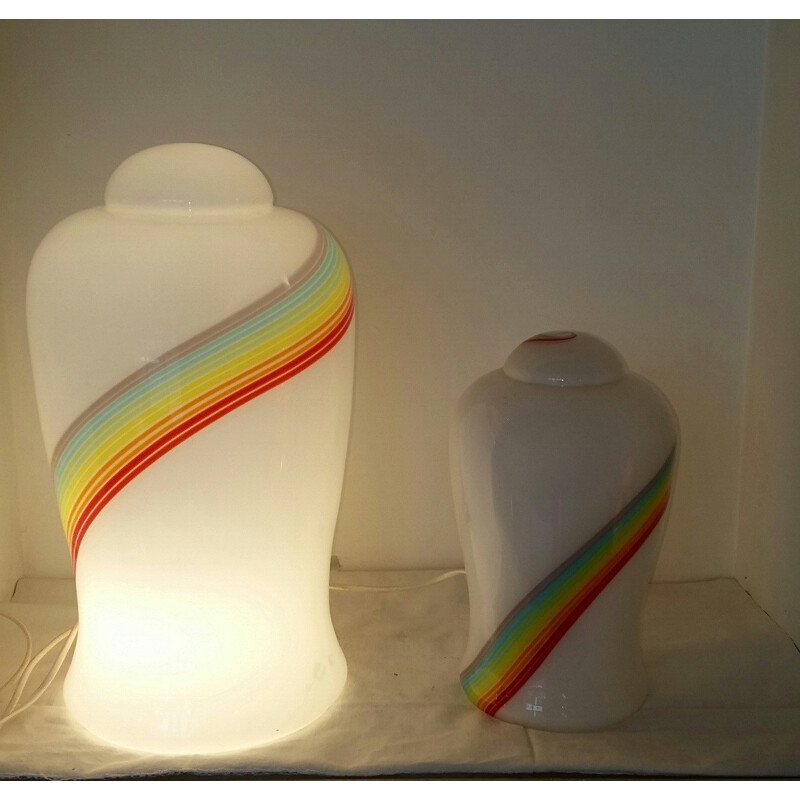 Murano rainbow lamp - 1970s