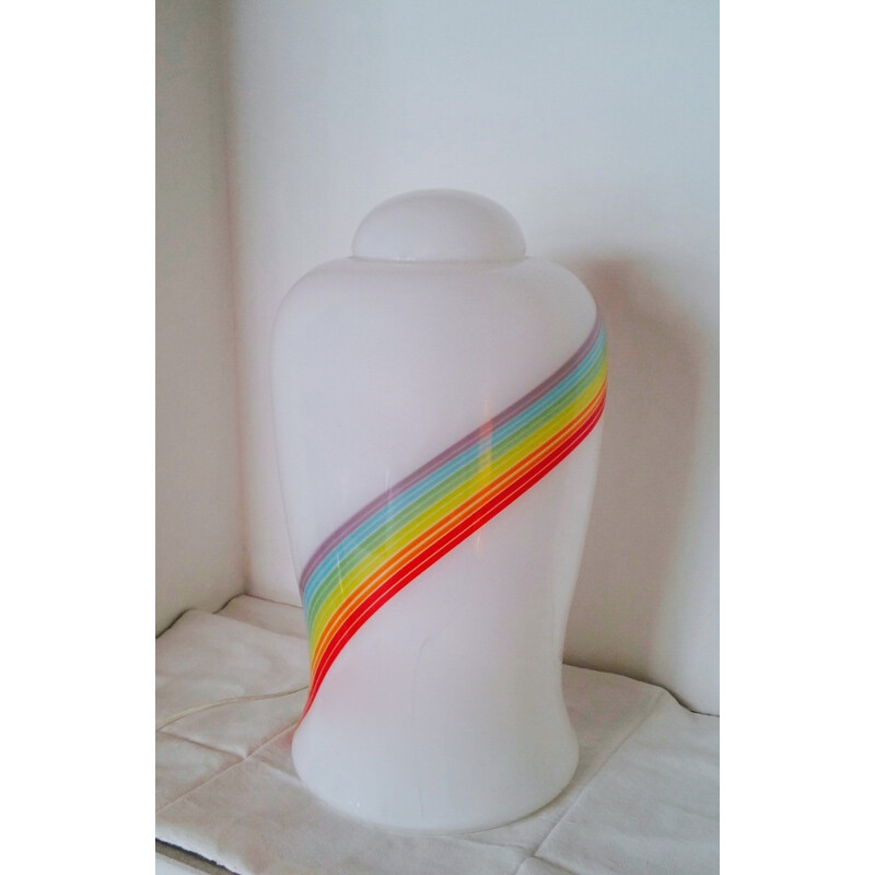 Small vintage murano rainbow lamp - 1970s