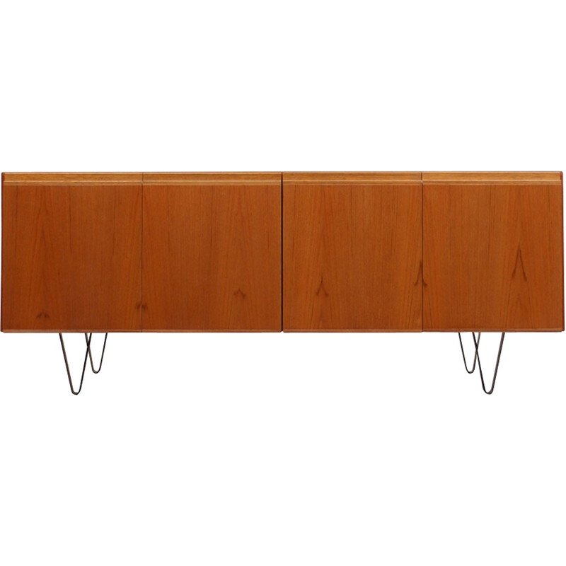 Vintage sideboard with hairpin legs in teak and oak - 1960s