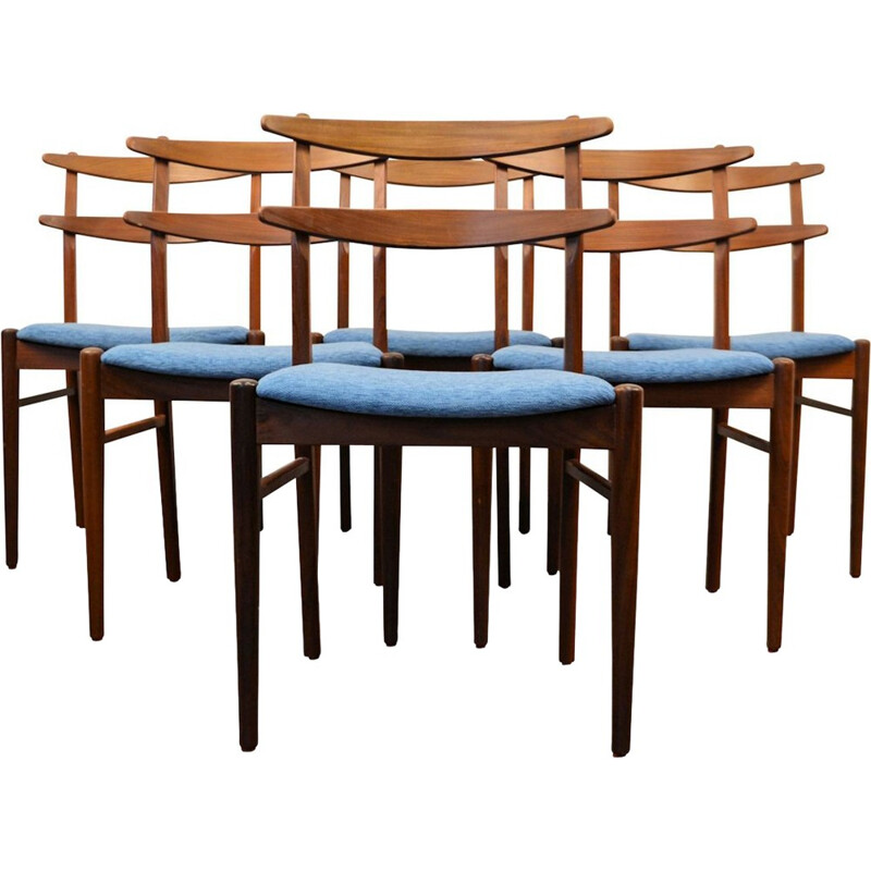 Set of 6 Danish vintage teak dining chairs - 1960s