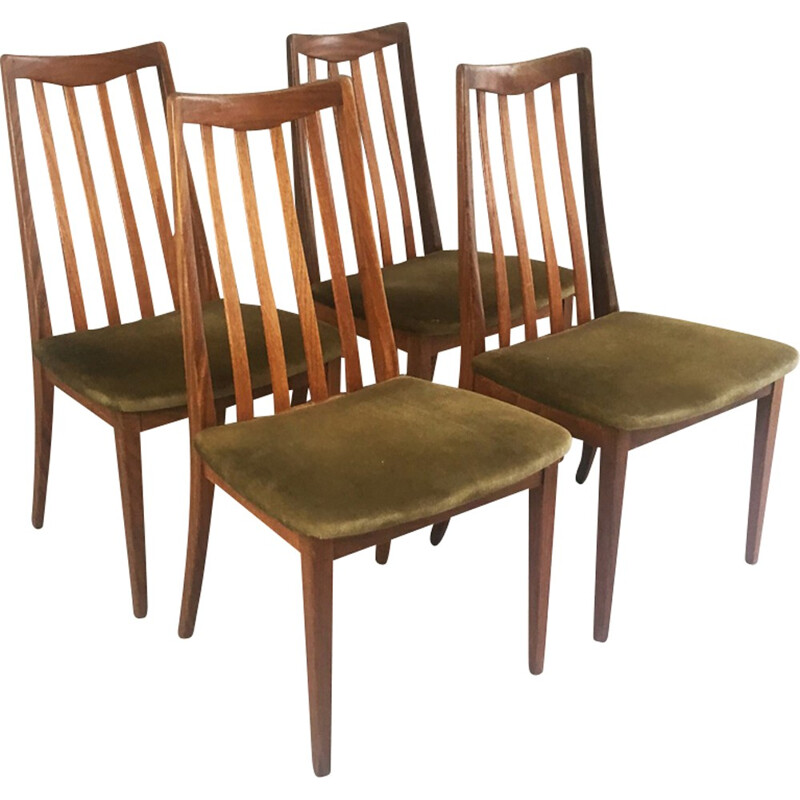 Set of 4 vintage G Plan Fresco dining chairs - 1970s