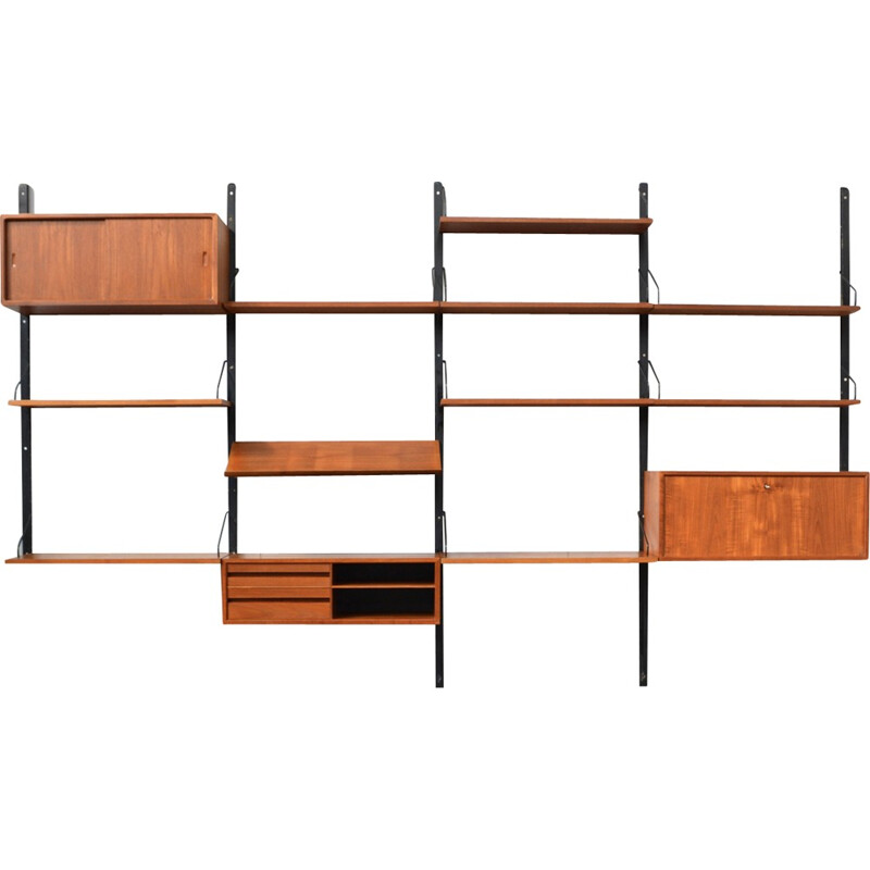 Royal wall unit system in teak by Poul Cadovius - 1950s
