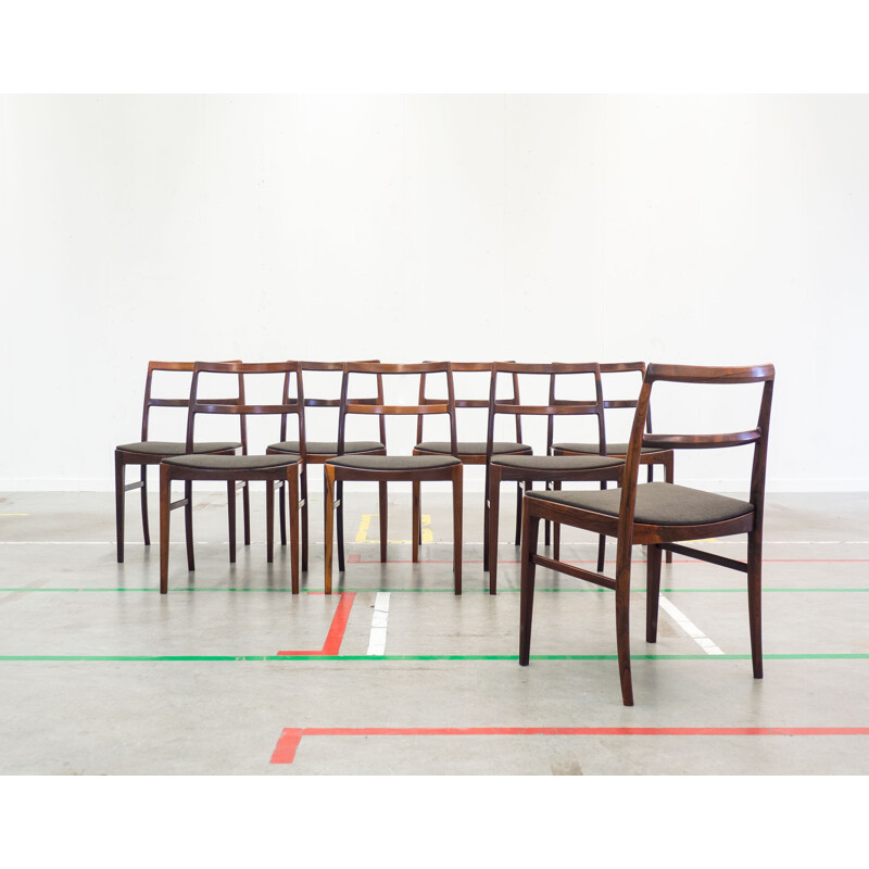 Set of 8 rosewood dining chairs by Helge Sibast for Sibast Møbler - 1950s