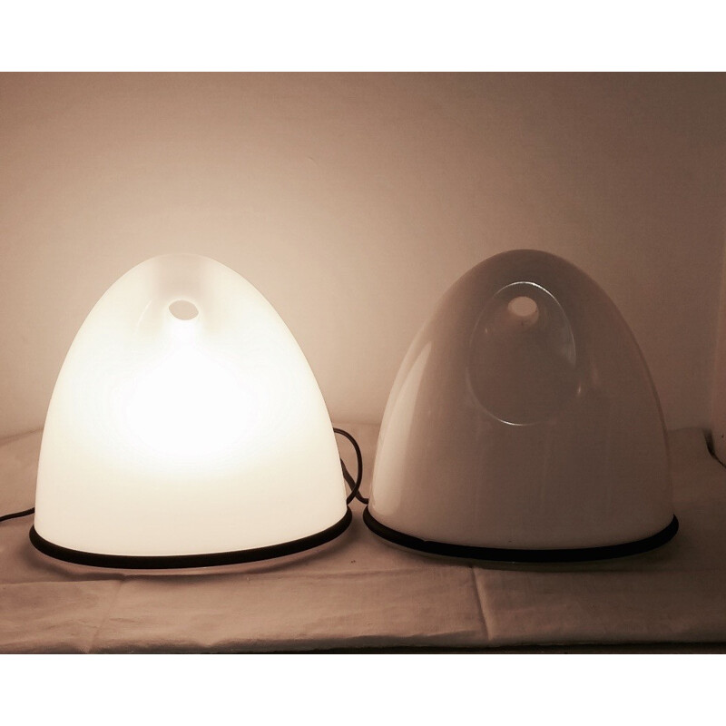 Pair of minimalists lamps Lalea Guzzini - 1980s