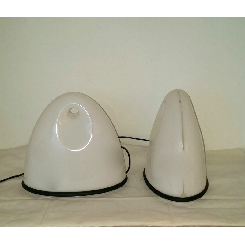 Pair of minimalists lamps Lalea Guzzini - 1980s