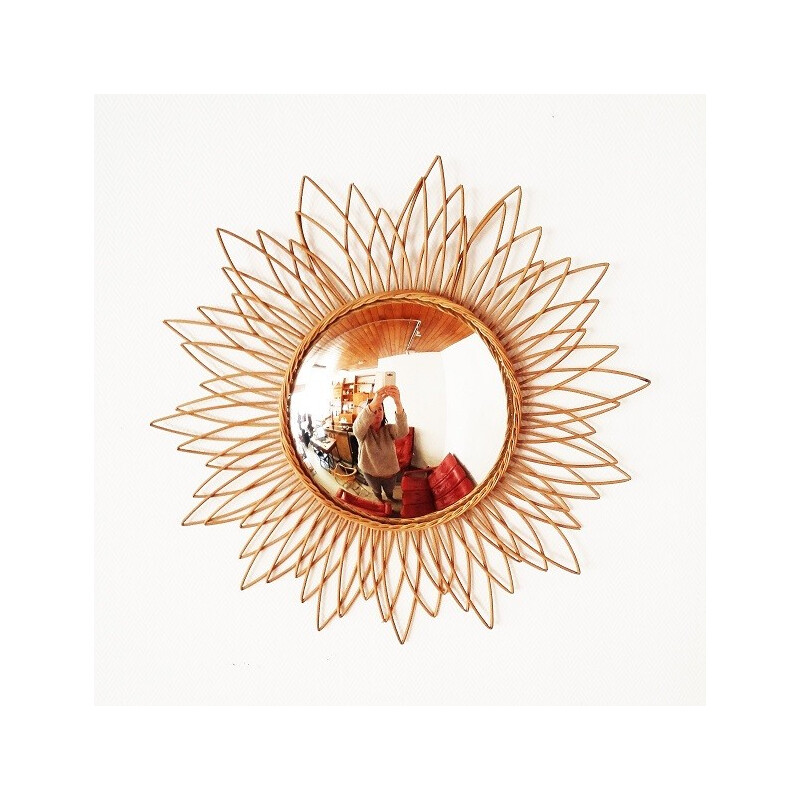 Big Witch Eye Vintage Sun Mirror - 1960s