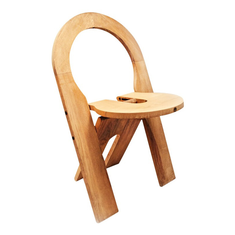 Wooden folding chair, Roger TALLON - 1978