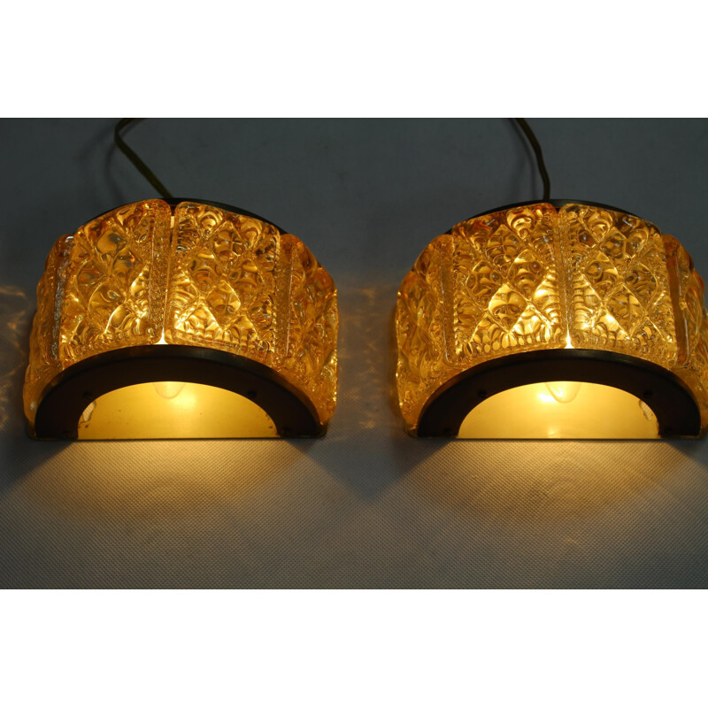 Pair of Vintage Danish Wall Lamps by Vitrika - 1970s