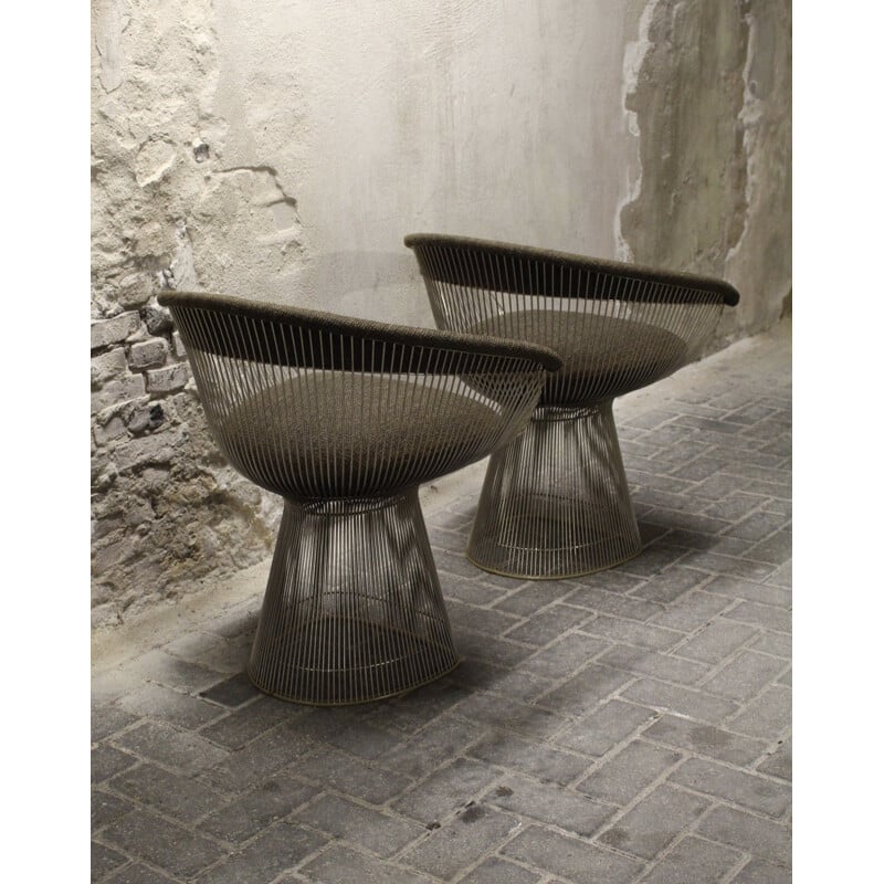 Pair of Armchairs model 1725A by Warren Platner for Knoll international - 1960s