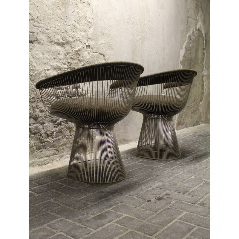 Pair of Armchairs model 1725A by Warren Platner for Knoll international - 1960s