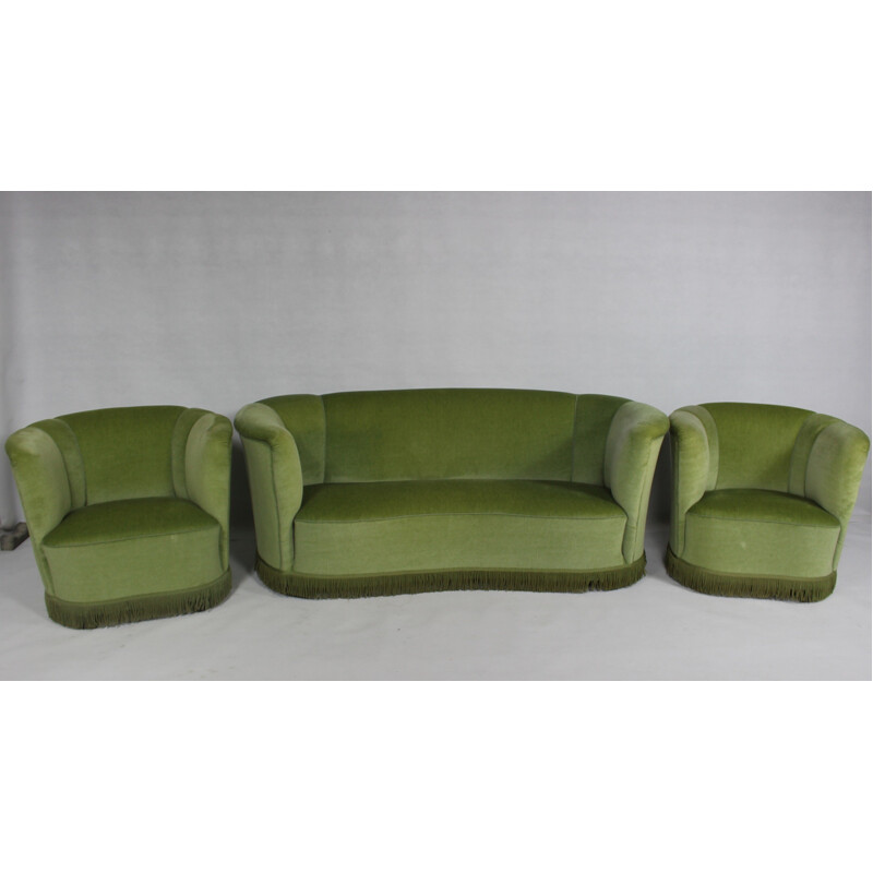 Danish Green Vintage Living-room set - 1950s