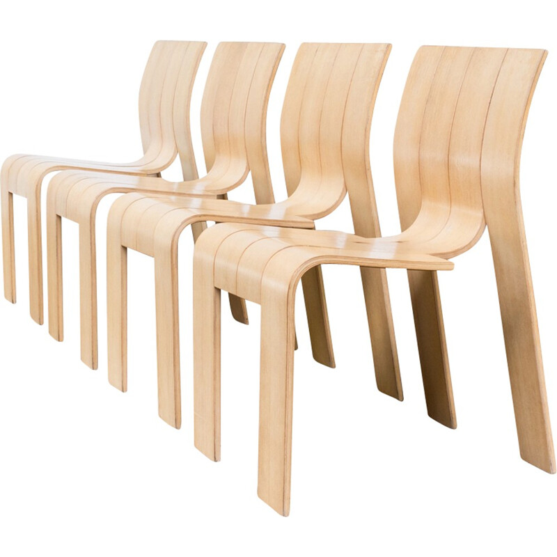 Set of 4 dining room chairs by Gijs Bakker for Castelijn - 1970s