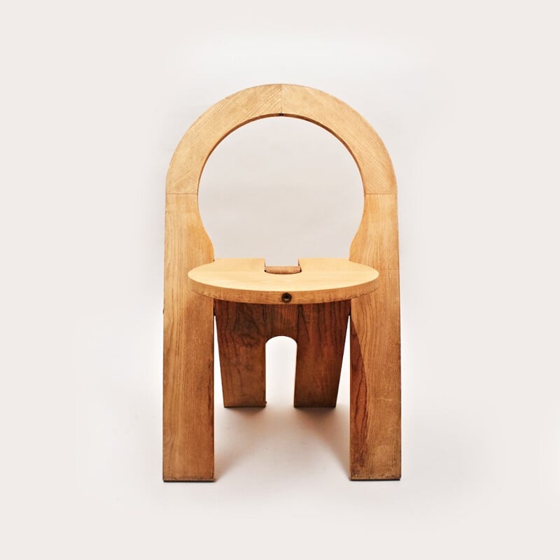 Wooden folding chair, Roger TALLON - 1978