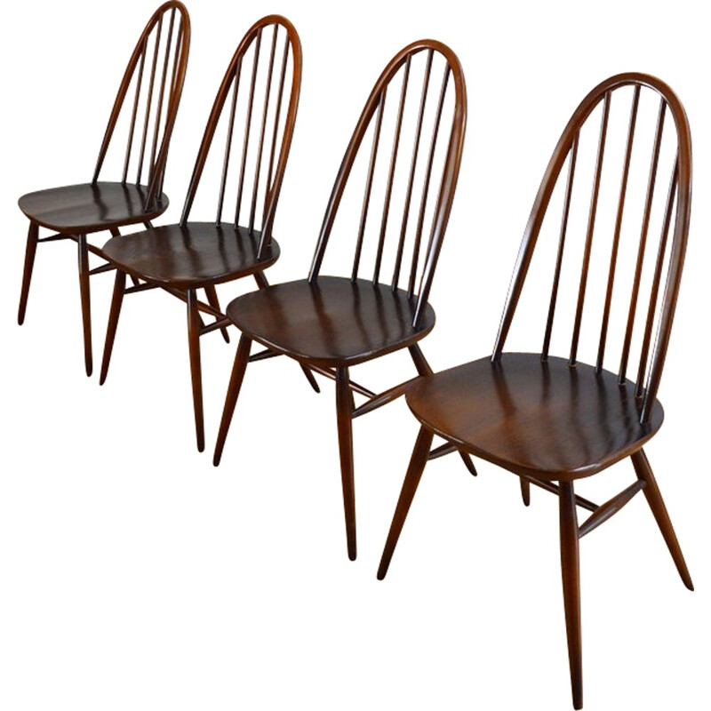 Set of 4 Windsor dinning chairs by Lucian Ercolani for Ercol - 1960s