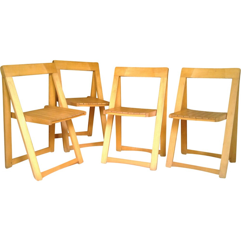 Set of 4 chairs by Aldo Jacober for Alberto Bazzani editions - 1960s