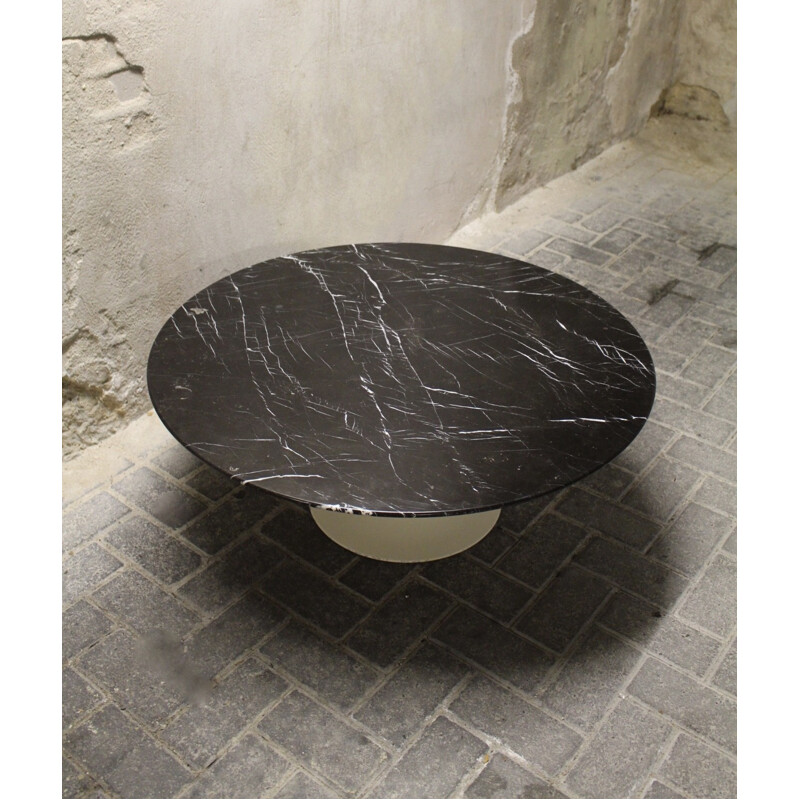 Table basse tulipe, marbre noir de Eero Saarinen pour Knoll international - 1960