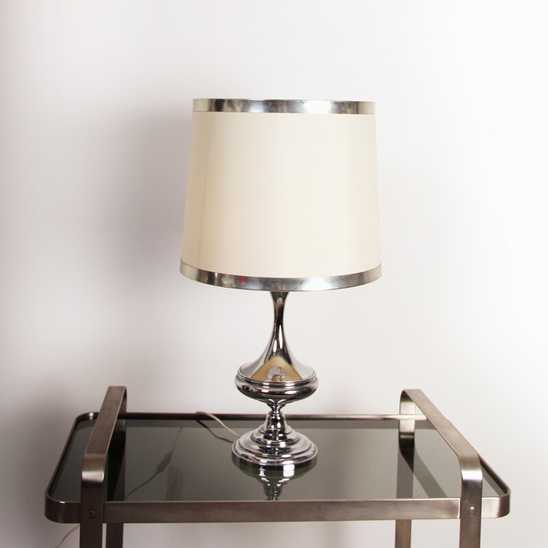 Lampe de table vintage en blanc - 1970