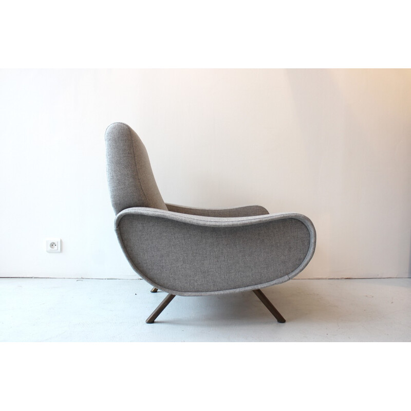 Paire de fauteuils vintage en tissu gris de Marco Zanuso - 1950 