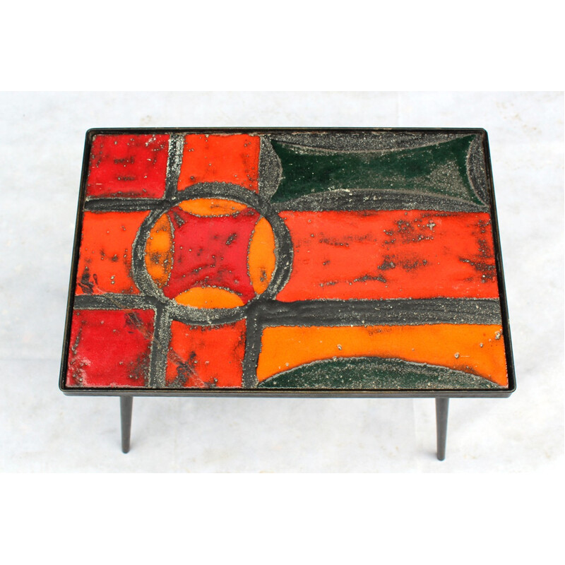 Vintage ceramic side table by Cloutier - 1950s