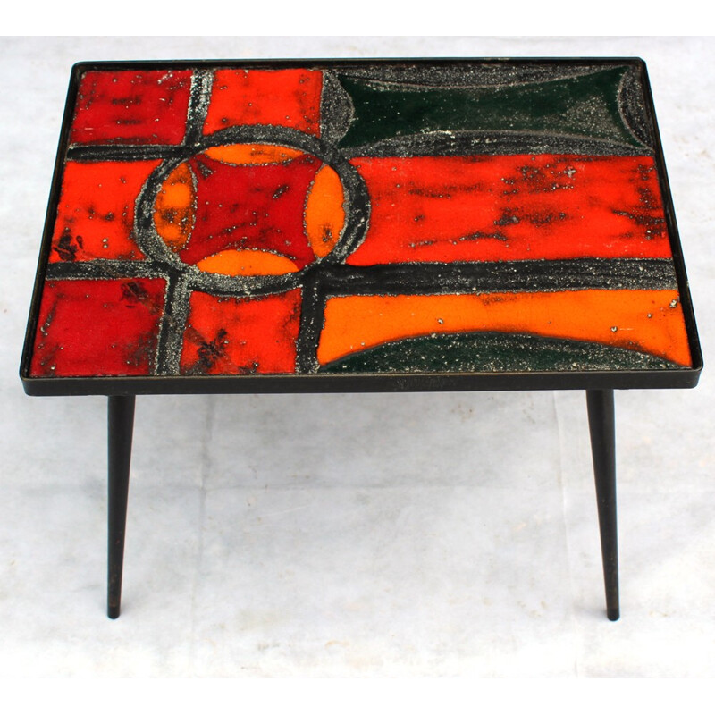 Vintage ceramic side table by Cloutier - 1950s