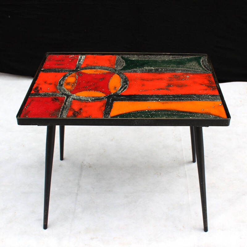 Vintage ceramic side table by Cloutier - 1950s