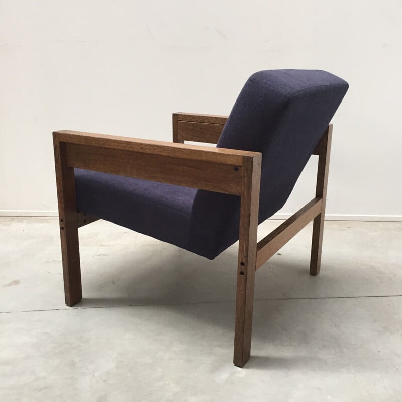 Vintage purple armchair by Hein Stolle for Spectrum - 1950s