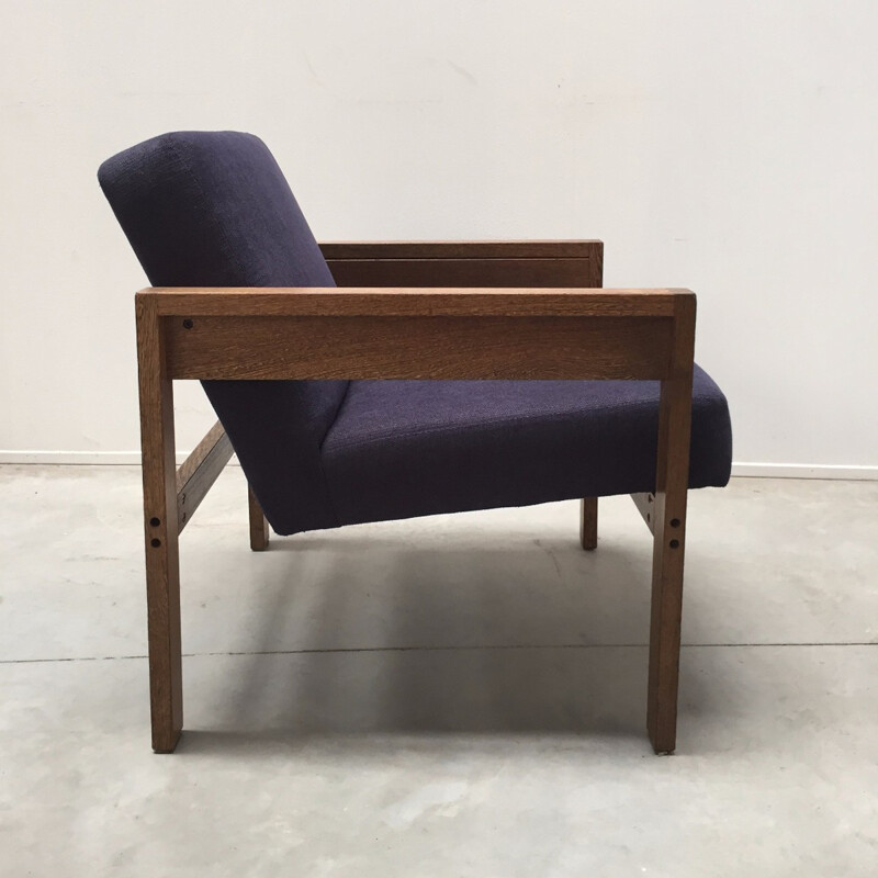 Vintage purple armchair by Hein Stolle for Spectrum - 1950s