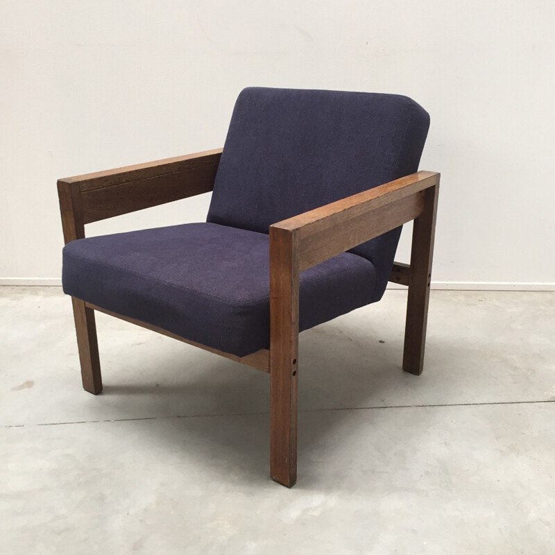 Vintage purple armchair by Hein Stolle for Spectrum - 1950s