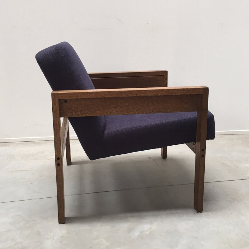Vintage purple armchair by Hein Stolle for Spectrum - 1950s