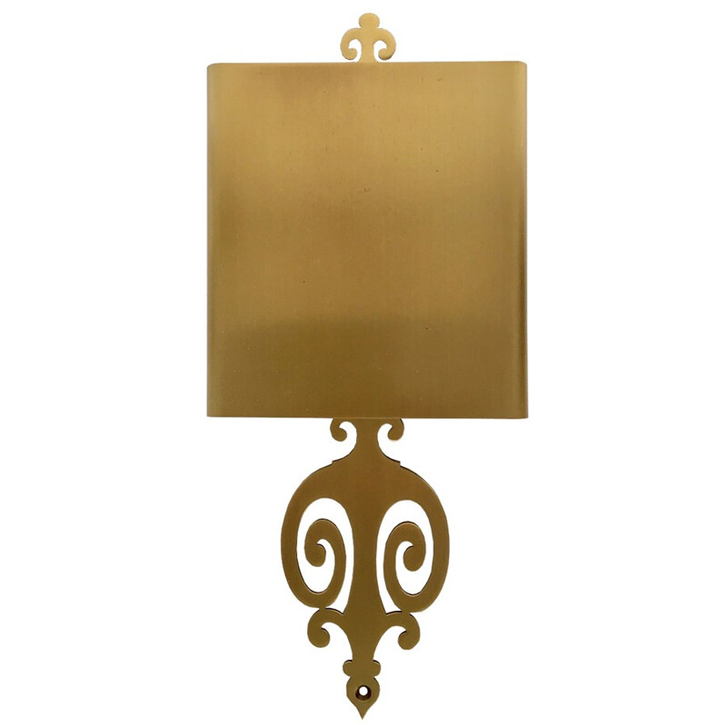 Brass wall lamp from Maison Charles - 1960s