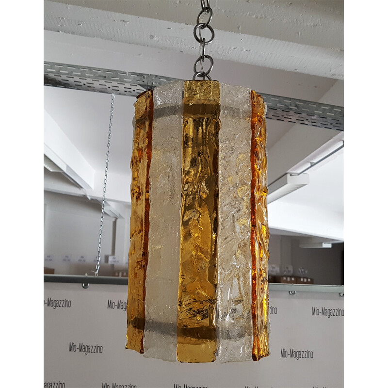 Mid-century murano glass ceiling lamp - 1970s