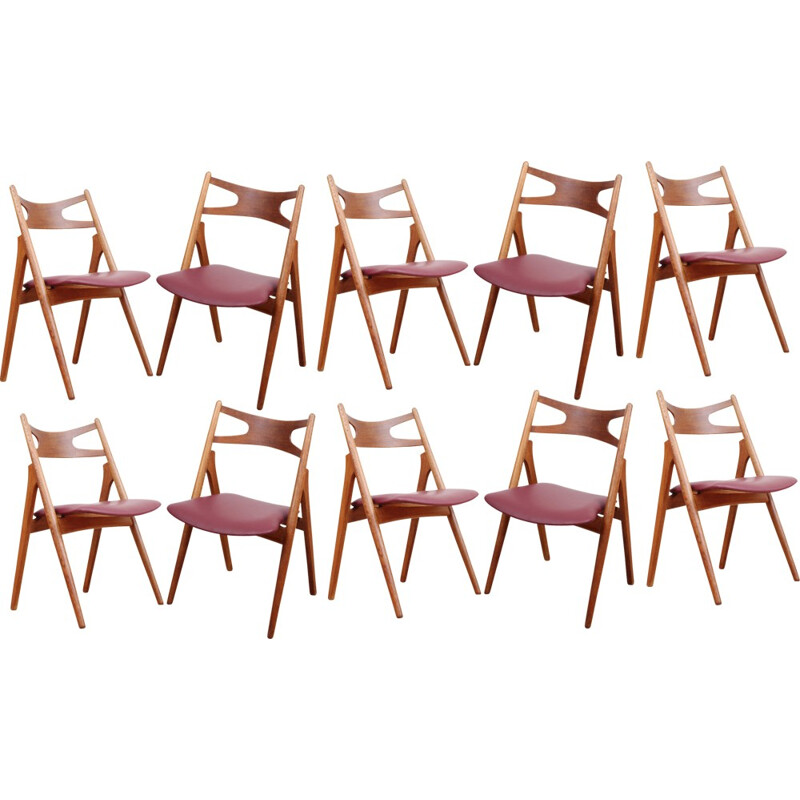 Set of 10 chairs CH29 by Hans Wegner for Carl Hansen - 1950s