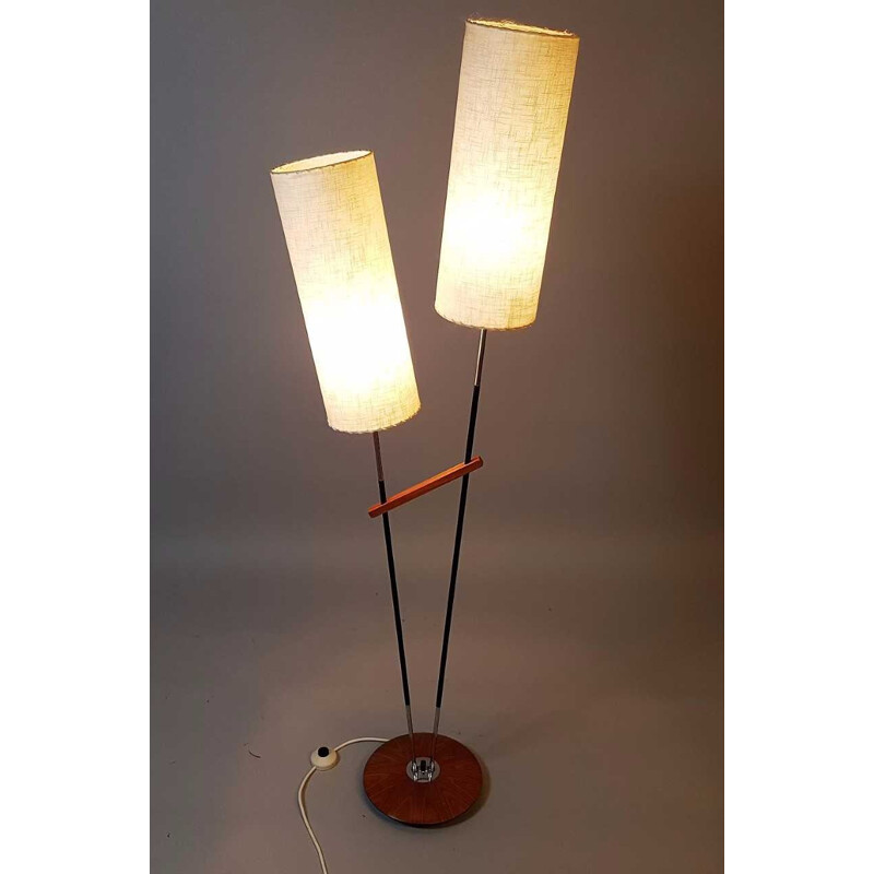 Lampadaire vintage à deux bras - 1960