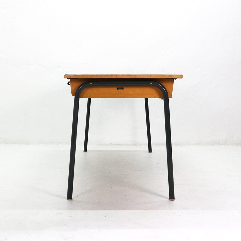 School desk in formica and wood, Germany - 1960s