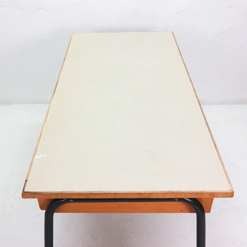 School desk in formica and wood, Germany - 1960s