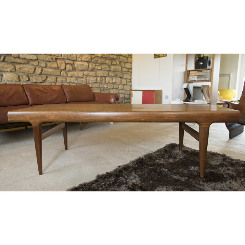 Extendable coffee table in teak by Johannes Andersen - 1960s