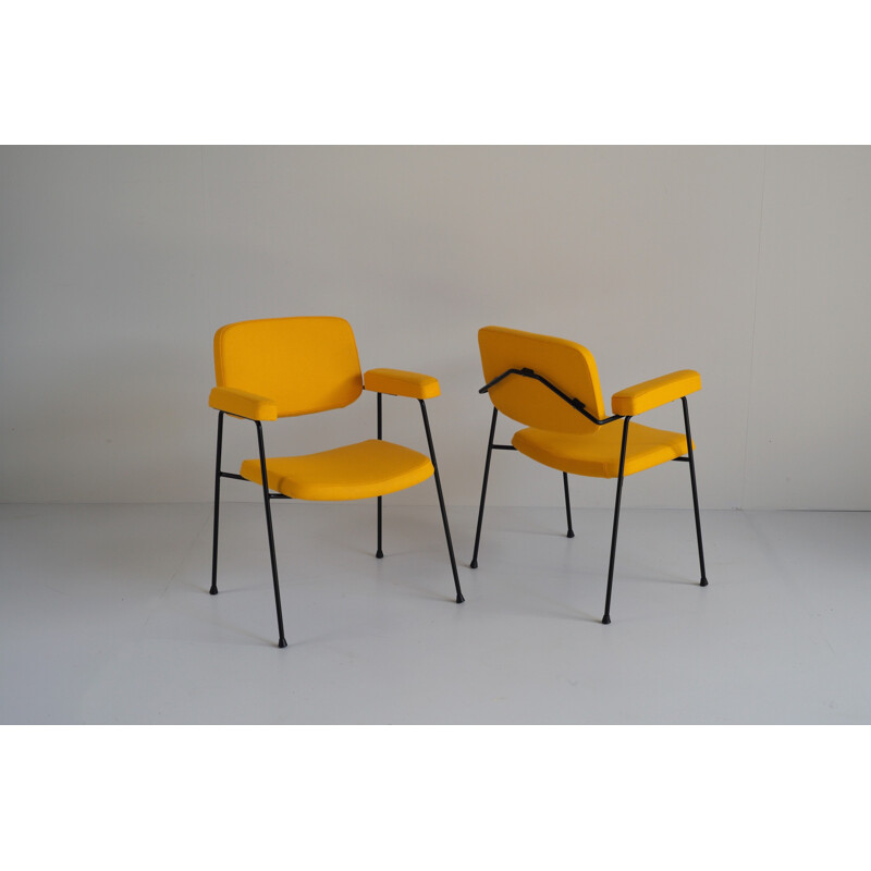 Paire de fauteuils vintage CM197 par Pierre Paulin pour Thonet - 1950