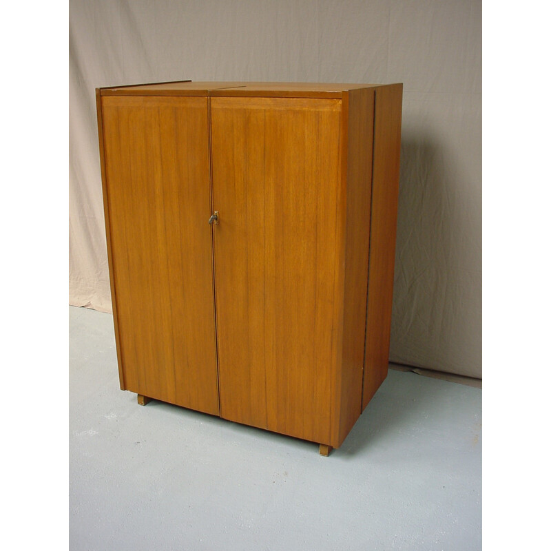 Bureau vintage en teck avec plateau rétractable - 1970